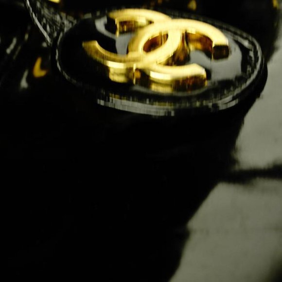 Chanel Large Black Patent CC Logo Duffle Bag with Strap 1C103a - Picture 6 of 12